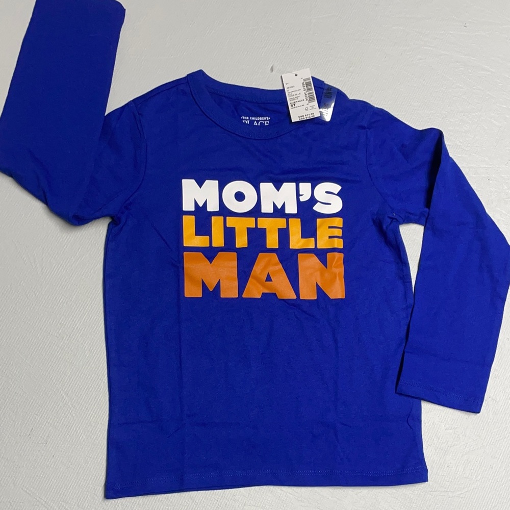 The Children’s Place Blue and Orange Kids Shirt - "Mom's Little Man"